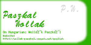 paszkal wollak business card